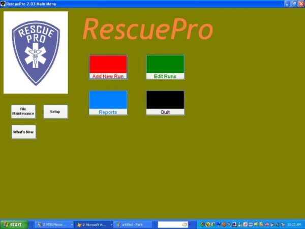 RescuePro-Main Menu